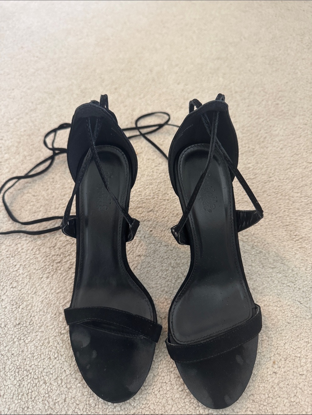 Ankle tie heels